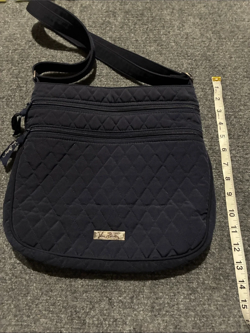 👜 Vera Bradley Triple Zip Crossbody Hipster Bag Purse